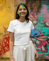 StreetVibe Cropped Solid Tee