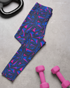 Energy Flow Legging 114 Blue Geometry