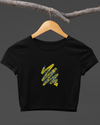 StreetVibe Cropped Graphic Print Tee Stay Weird