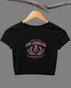 StreetVibe Cropped Graphic Print Tee LA