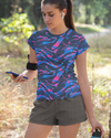 FlowFlex Activewear tee 109 Bright lines blue