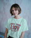 Teen girl wearing oversized graphic t-shirt with 'New York City Print' design – streetwear style by YoungnCool-YnCLife