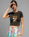 StreetVibe Cropped Graphic Print Tee