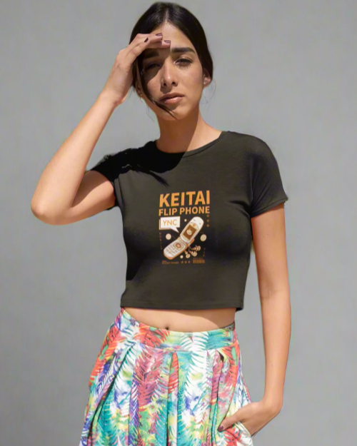StreetVibe Cropped Graphic Print Tee