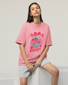 Teen girl wearing oversized graphic t-shirt with 'Ramen Image' design – streetwear style by YoungnCool-YnCLife