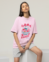 Teen girl wearing oversized graphic t-shirt with 'Ramen Image' design – streetwear style by YoungnCool-YnCLife