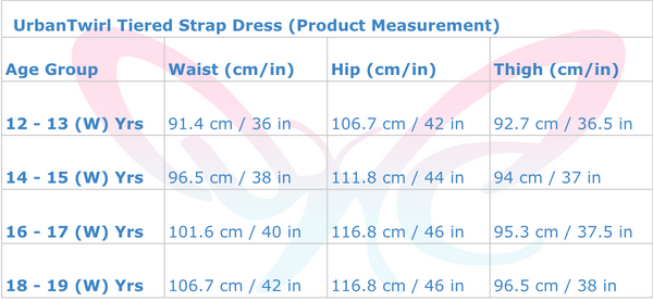 starp dress measurement youngncool- YnCLife