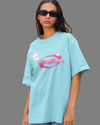 Teen girl wearing oversized graphic t-shirt with 'Star Girl' design – streetwear style by YoungnCool YnCLife