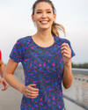 FlowFlex Activewear tee 114 Blue Geometry