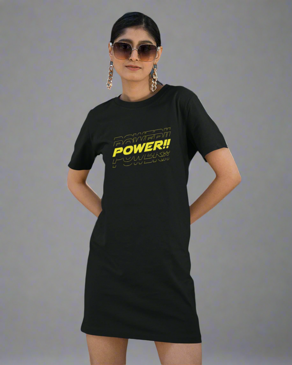 UrbanTwirl Graphic Print Knit Dress Power
