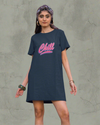 UrbanTwirl Graphic Print Knit Dress Chill