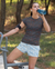 FlowFlex Activewear tee 103 Bright lines black