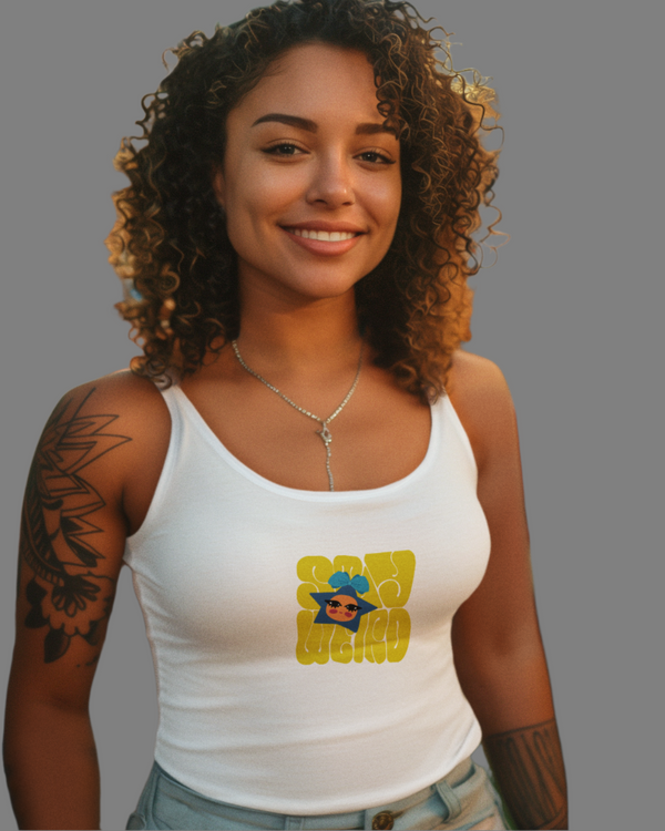 StreetVibe Cropped Tank Top Stay Weird