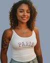 StreetVibe Cropped Tank Top Paris