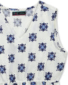 Teen girl white printed sleevless relaxed fitdress – YoungnCool l YnCLife