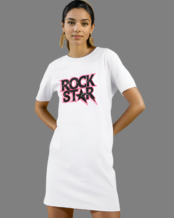 UrbanTwirl Graphic Print Knit Dress Rock Dress